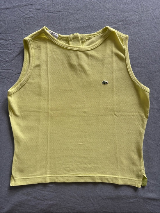 Lacoste Tops - Vintage Lacoste Acid Green Cropped Tank Top Size 40 - small